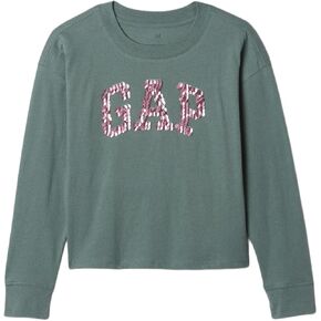 GAP Girls' Long Sleeve Logo Graphic