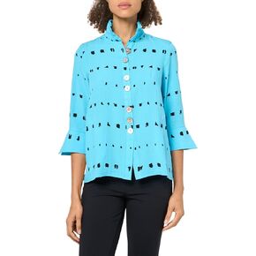 Ali Miles Women's Woven Button Down Tunic