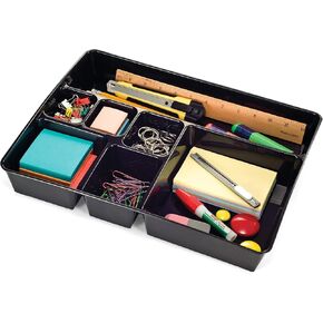 Officemate OIC, Achieva 30% Post Consumer Plastic Recycled Deep Drawer Tray, 15-1/8 X 11-1/2 X 2-1/4 in, Black