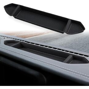 Auovo Silicon Organizer Tray Mat Compatible with 2018-2023 Wrangler JL JLU 2020-2023 Gladiator JT Accessories Center Console Pads Organizer Tray Trim Car Interior Decoration Trim(Black)