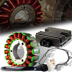 ExtremePowersports OE Magneto Coil Stator+Voltage Rectifier+Gasket Assy. for 04-09 FZ6 5VX-81410