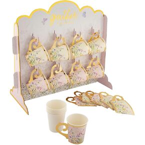 Let’s Partea Teacup Stand with Cups – 17 Pieces