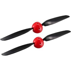 uxcell RC Folding Propellers 11x6 Inch Spinner Size D45xH43mm 3mm Motor Shaft Dia. 2-Vane for Airplane Helicopter Nylon 2pcs