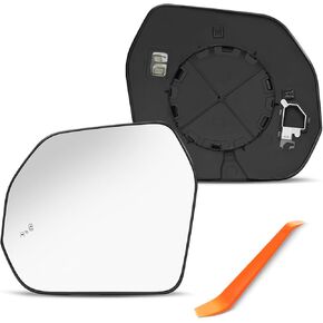 Compatible with Toyota Tundra Passenger Side Mirror 2022 2023 2024, Replacement for Toyota Tundra Tow Mirrors Glass Right Side, Chrome, Power Heated with Blind Spot Detection