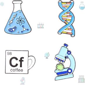 Funny Laboratory Brooch, Scientific Dna Element Enamel Pin, Cute Lapel Pin, Cool Pin Backpack Pin, Suitable For Women'S Gifts, Parties, Daily Decoration Clothes, Bags, Hats