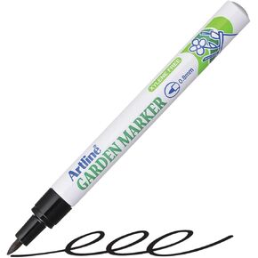 Shachihata Garden Marker, Waterproof, Permanent, .8mm Nib, Black