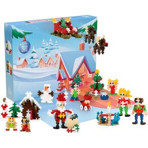 Plus Plus Christmas Advent Calendar 2024, 25 Kids Building Block Toys, Mini 3D Puzzle Kits, Fun Holiday Countdown Stem Gifts, 600 Pieces - Santa's Visit