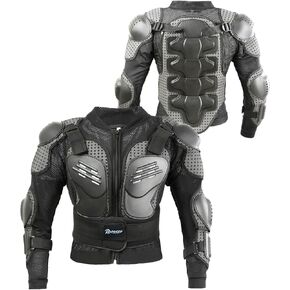 Kids Motorcycle Jakcet-Dirk Bike Gear,Youth Motocross Armor Suit,Back Chest Eblow Protection