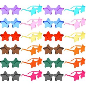 8/12/24/36/48 Pack Star Sunglasses Bulk Colorful Rimless Star Glasses Transparent Candy Color Sunglass for Adult Kids in Kuwait