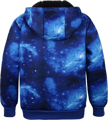 SWISSWELL Boys Hoodie Graphic Fleece Jacket Long Sleeve Youth Sweatshirt Full Zip Coat with Hood Spring Fall Winter Outwear in Saudi Arabia