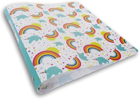 Making the Grade Kids' Colorful Patterned Flexible Poly 3 Ring Binder (Pink & Red Sunburst) in Saudi Arabia