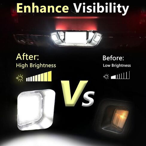 2 PCS LED License Plate Light Tag Lights For 2003-2018 Dodge RAM 1500 2500 3500 Pickup Truck Replace Rear Number Lamp Assembly Super Bright (Grey Lens) in Saudi Arabia