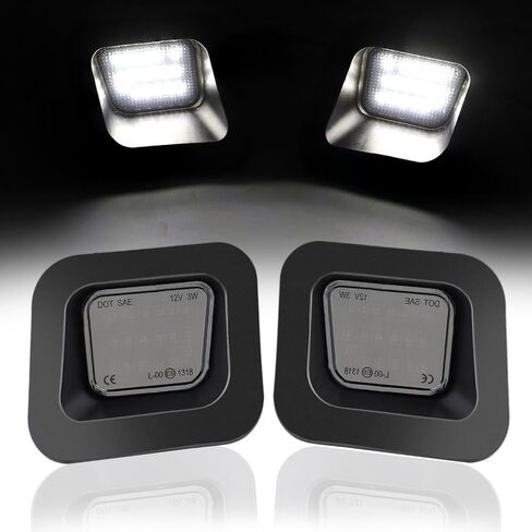2 PCS LED License Plate Light Tag Lights For 2003-2018 Dodge RAM 1500 2500 3500 Pickup Truck Replace Rear Number Lamp Assembly Super Bright (Grey Lens) in Saudi Arabia