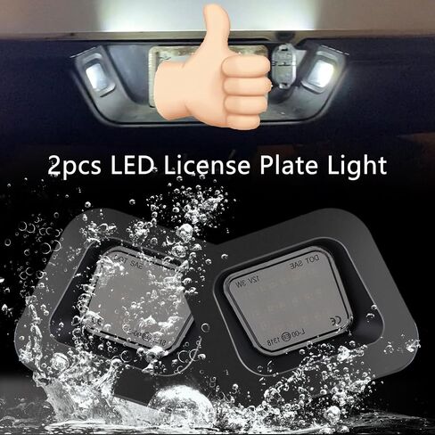 2 PCS LED License Plate Light Tag Lights For 2003-2018 Dodge RAM 1500 2500 3500 Pickup Truck Replace Rear Number Lamp Assembly Super Bright (Grey Lens) in Saudi Arabia