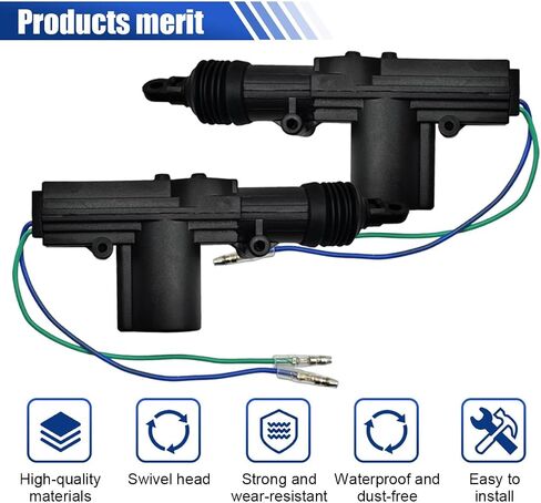 Car Power Door Lock Kit, Universal Heavy Duty Car Power Door Lock Actuator 2-Wire 12-Volt Motor for Most Automotive Central Locking System (2PCS) in Saudi Arabia