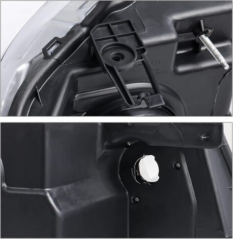 مجموعة المصابيح الأمامية M-AUTO مع 2 لمبات LED مجمعة مسبقًا 6000K متوافقة مع 2004-2008 Ford F-150، 06-08 Mark LT، غطاء كروم زاوية شفافة L+R زوج مصابيح إضاءة الرأس in Kuwait