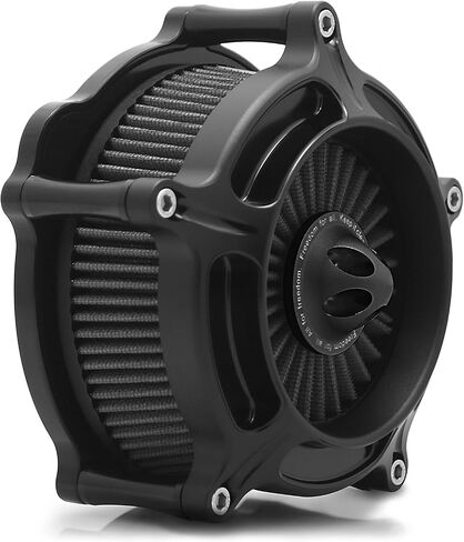 For harley davidson Sportster Air Cleaner filter street road glide M8 softail dyna 103 107 air intake Road King touring (OPS Black - Gray -Black spike, Model A : Sportster 883 1200) in Kuwait