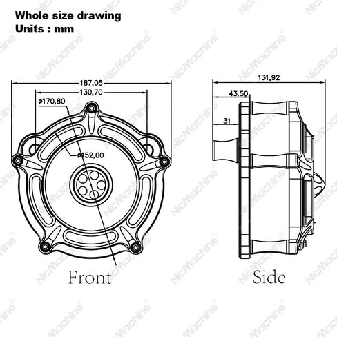 For harley davidson Sportster Air Cleaner filter street road glide M8 softail dyna 103 107 air intake Road King touring (OPS Black - Gray -Black spike, Model A : Sportster 883 1200) in Kuwait