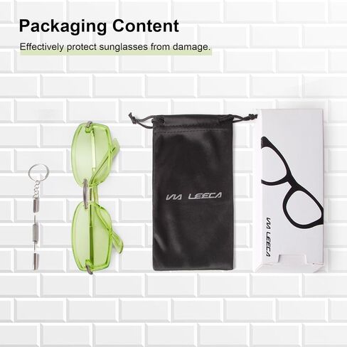 VIA LEECA Trendy Y2K Rectangle Sunglasses for Women Men, Designer Wrap Around Rimless 90s Retro Sun Glasses in Saudi Arabia