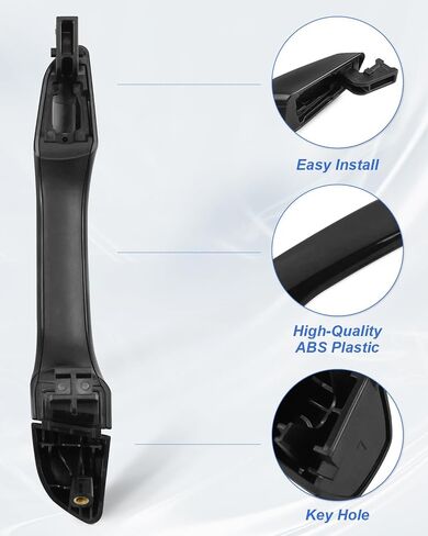 Exterior Door Handle Fit for Hyundai Elantra 2017 2018 2019 2020 2021 2022 Front Left Driver Side Black in Saudi Arabia