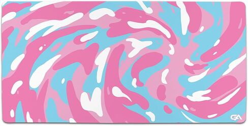GutzyAiden Swirl XXL Gaming Mouse Pad | 36" x 18" | Hybrid Polyester Fabric Top | Non-Slip Rubber Base | 4mm Thick (Arctic Swirl) in Saudi Arabia