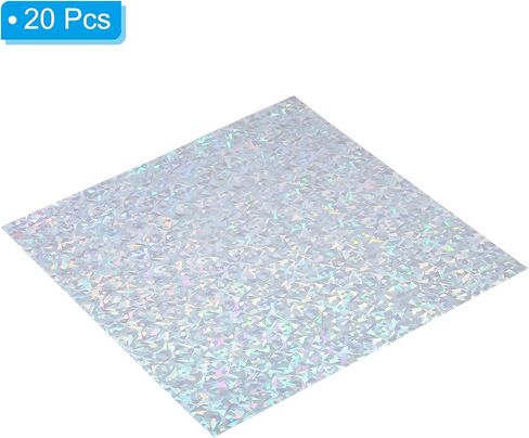 PATIKIL 12"x12" Holographic Cardstock, 20 Pack Metallic Iridescent Mirror Paper Foil Board Reflective Sheets for Scrapbook Poster DIY Craft, Style 2 in Saudi Arabia