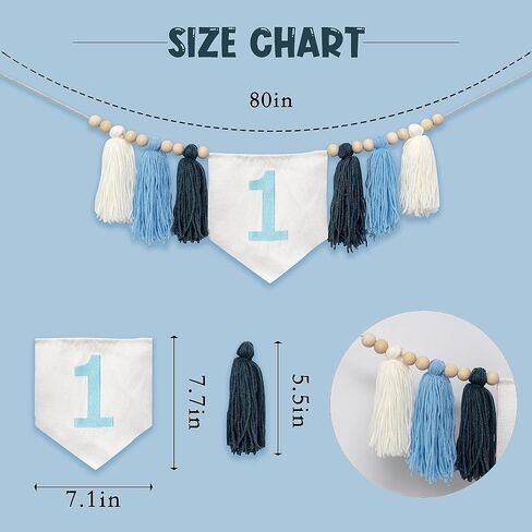 One High Chair Banner - Autumn Theme Highchair Banner for 1st Birthday,Yarn Tassel Garland,White Orange Party Decorations,Pumpkin Fabric Party Supplies (Autumn Tassel Banner) in Saudi Arabia