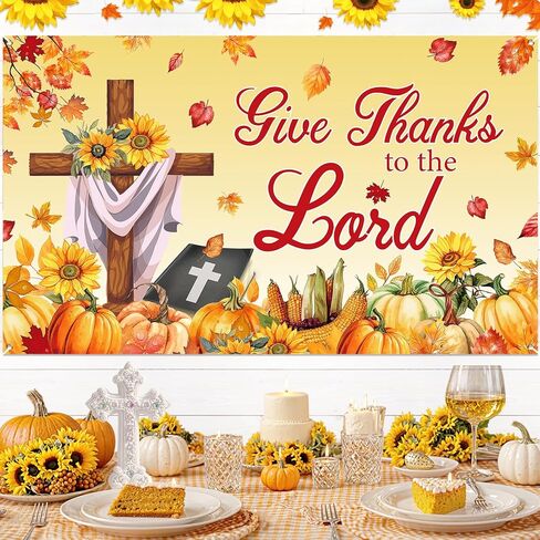 سقوط عيد الشكر غطاء الباب راية الخريف عيد الشكر المسيحي يسوع الباب راية الديكور أوراق القيقب اليقطين عباد الشمس الكتاب المقدس الصليب الدينية تقديم الشكر إلى الرب راية لديكور حفلة الخريف in Kuwait