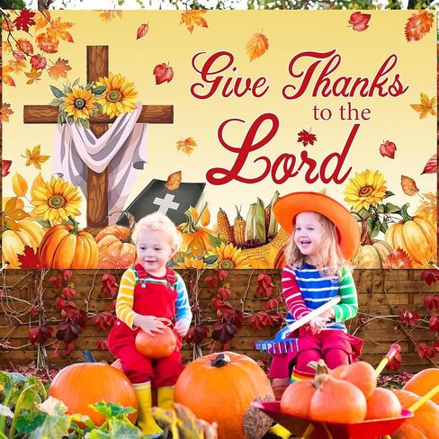 سقوط عيد الشكر غطاء الباب راية الخريف عيد الشكر المسيحي يسوع الباب راية الديكور أوراق القيقب اليقطين عباد الشمس الكتاب المقدس الصليب الدينية تقديم الشكر إلى الرب راية لديكور حفلة الخريف in Kuwait