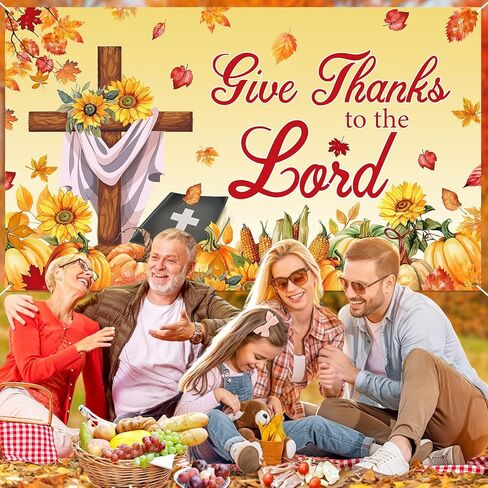 سقوط عيد الشكر غطاء الباب راية الخريف عيد الشكر المسيحي يسوع الباب راية الديكور أوراق القيقب اليقطين عباد الشمس الكتاب المقدس الصليب الدينية تقديم الشكر إلى الرب راية لديكور حفلة الخريف in Kuwait