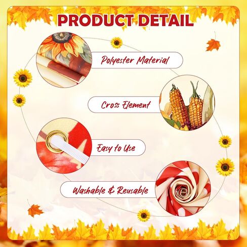 سقوط عيد الشكر غطاء الباب راية الخريف عيد الشكر المسيحي يسوع الباب راية الديكور أوراق القيقب اليقطين عباد الشمس الكتاب المقدس الصليب الدينية تقديم الشكر إلى الرب راية لديكور حفلة الخريف in Kuwait