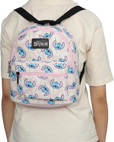 Bioworld Stitch Character Heads All-Over Print 10.6" White Mini Backpack in Saudi Arabia
