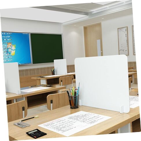 Cabilock Desk Partition Panels Table Partition Board Desk Protector Desks Desktop Privacy Panel Separate Board Partitions Desktop Desk Indoor Room Dividers White Screen Office Protection in Saudi Arabia