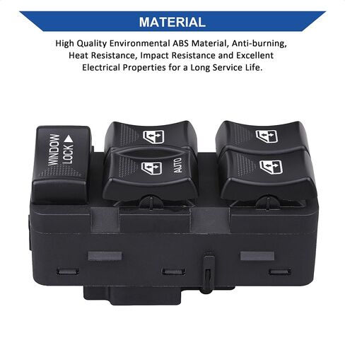 مفتاح نافذة Power Master 10283834 - متوافق مع Chevy Impala 2000-2005، Buick Rendezvous 2002-2003 - استبدل 10422427 in Saudi Arabia