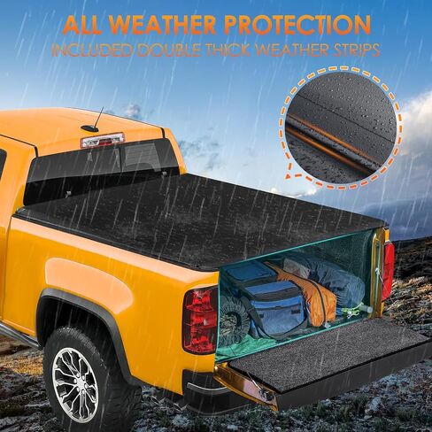 Nilight Soft Roll Up Truck Tonneau Cover متوافق مع Chevy Colorado/GMC Canyon 2015 2016 2017 2018 2019 2020 2021 2022 2023 2024 5.2ft غطاء سرير الشاحنة in Saudi Arabia