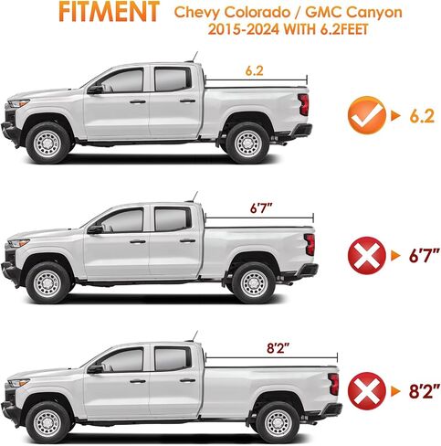 Nilight Soft Roll Up Truck Tonneau Cover متوافق مع Chevy Colorado/GMC Canyon 2015 2016 2017 2018 2019 2020 2021 2022 2023 2024 5.2ft غطاء سرير الشاحنة in Saudi Arabia