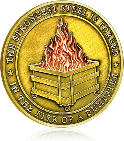CHURYUML 5Pcs Dumpster Fire Coin Set - Hilarious Medallion for Staff Appreciation Gifts Going Away Gift for Coworker Funny Office Gifts for Colleagues Humorous Office Decor Inspirational Gifts in Saudi Arabia