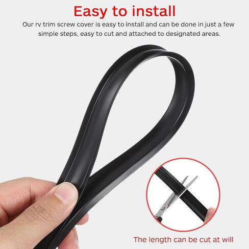 iplusmile 7/8" RV Vinyl Trim Molding Insert: 50FT Body Screw Cover Gutter Corner Channel Outside Seam Roof Edge Trim for Camper Travel Trailer in Saudi Arabia
