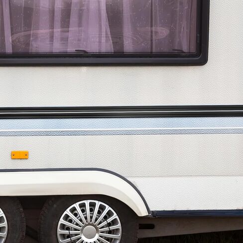 iplusmile 7/8" RV Vinyl Trim Molding Insert: 50FT Body Screw Cover Gutter Corner Channel Outside Seam Roof Edge Trim for Camper Travel Trailer in Saudi Arabia