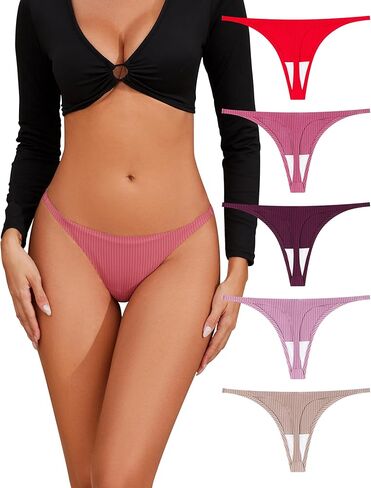 ثونج للنساء سلس G-سلاسل القطن المنشعب السيدات سراويل لا خط Tangas المرأة لا تظهر ملابس داخلية مثيرة in Kuwait