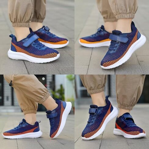 Boys Girls Sneakers Kids Lightweight Breathable Strap Athletic Running Walking Sports Tennis Shoes for Toddler/Little Kid/Big Kid in Saudi Arabia