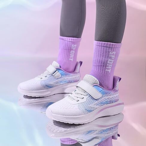 Boys Girls Sneakers Kids Lightweight Breathable Strap Athletic Running Walking Sports Tennis Shoes for Toddler/Little Kid/Big Kid in Saudi Arabia