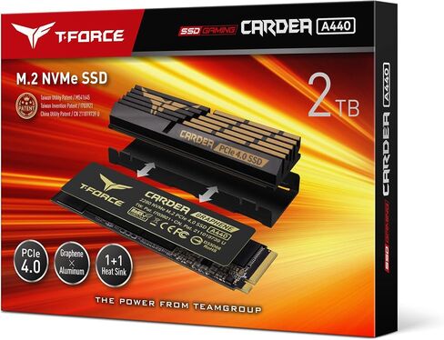 TEAMGROUP T-Force G70 PRO مبدد حرارة ألومنيوم 1 تيرابايت DRAM SLC Cache 3D TLC NAND NVMe InnoGrit PCIe Gen4x4 M.2 2280 SSD داخلي للألعاب يعمل مع PS5 للقراءة/الكتابة 7400/5500 ميجابايت/ثانية TM8FFH001T0C128 in Kuwait
