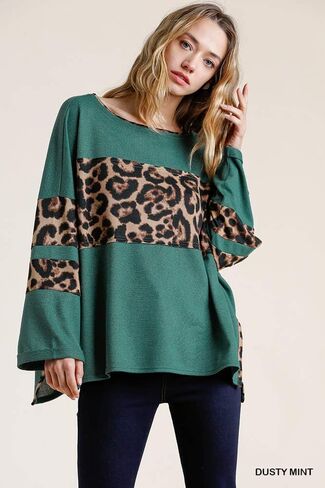 Umgee Women's Leopard High Low Top in Saudi Arabia