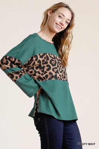 Umgee Women's Leopard High Low Top in Saudi Arabia