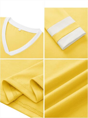 Women Oversized T Shirts Striped Colorblock Tees Long Sleeve Fall Tunics Tops for Leggings 2024 Cute Jersey Outfits in Kuwait