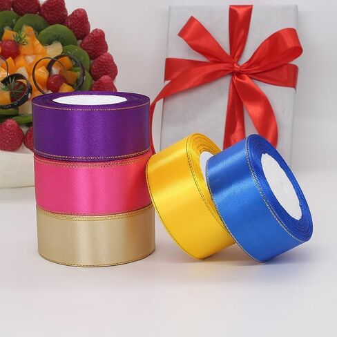 1-1/2 inch 300 Yard Satin Ribbon for Valentine‘s Day Flower Bouquet Arts Crafts Sewing 12 x 25 Yard Each Roll Ribbon for Trim Bow Merry Christmas Decoration (12 Colors Mix, 1-1/2 inch Width) in Saudi Arabia