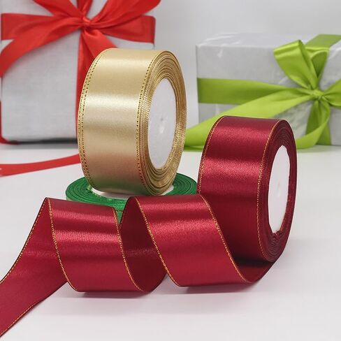 1-1/2 inch 300 Yard Satin Ribbon for Valentine‘s Day Flower Bouquet Arts Crafts Sewing 12 x 25 Yard Each Roll Ribbon for Trim Bow Merry Christmas Decoration (12 Colors Mix, 1-1/2 inch Width) in Saudi Arabia