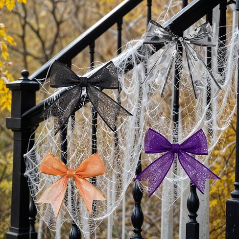 36 ياردة هالوين أشرطة سلكية 2.5 بوصة 6 لفات شريط الهالوين الخفافيش الهيكل العظمي شبكات العنكبوت طباعة الشريط الحرفية شريط تغليف الهدايا المخيف لإكليل القوس صنع ديكور الهالوين بنفسك in Kuwait