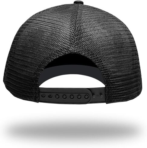 قبعة سائق شاحنة العلم الأمريكي، سيليكون طباعة علم الولايات المتحدة، قبعة Snapback قابلة للتعديل، جوانب شبكية مسامية، للرجال والنساء، شركة مملوكة للمحاربين القدامى من تشارلستون ساوث كارولينا أسود in Saudi Arabia